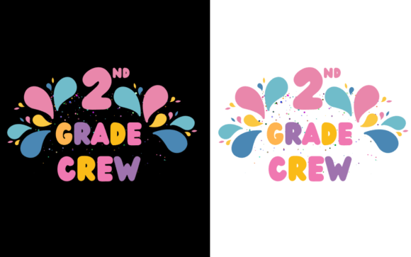2nd Grade Crew Back to School Graphics & Print Templates