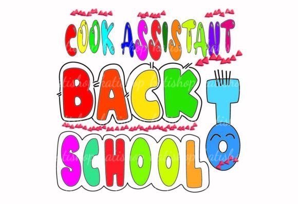 Assistant Cook Back to School Sub PNG: Graphics for Crafts & Content