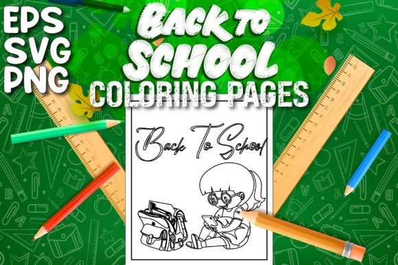 Back to School Coloring Pages Vol-11 Graphics