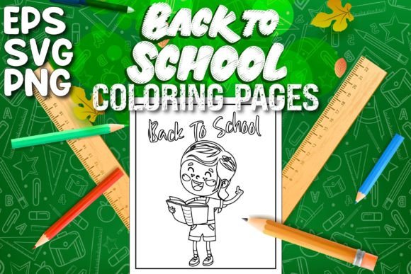 Back to School Coloring Pages Vol-14 Graphics