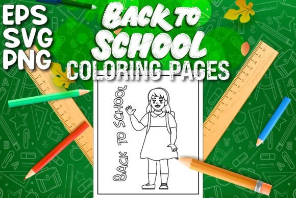 Back to School Coloring Pages Vol-18 Graphics