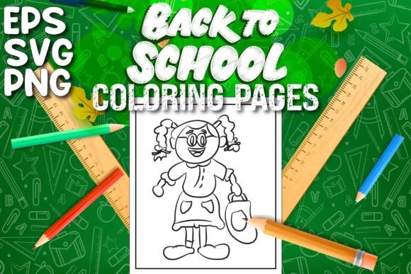 Back to School Coloring Pages Vol-24 Graphics