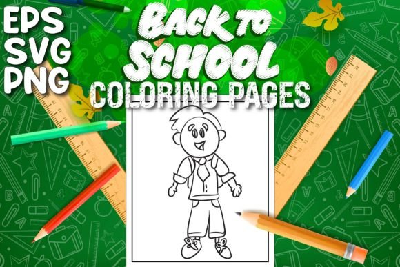 Back to School Coloring Pages Vol-25 Graphics