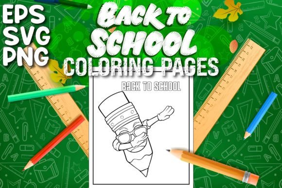 Back to School Coloring Pages Vol-7 Graphics