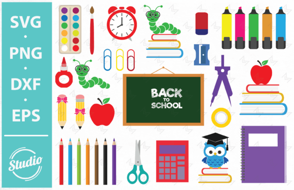 Back to School SVG Graphics for Crafts & Content
