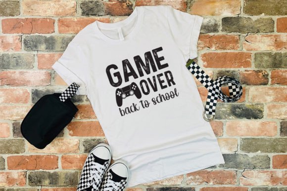 Game over Back to School SVG EPS PNG: Graphics for T-Shirt Designs