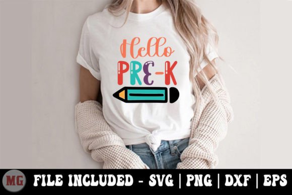 Hello Pre-k – Back to School Graphics & T-Shirt Designs