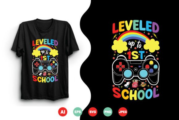 Level Up to 1st School Back to School Tee